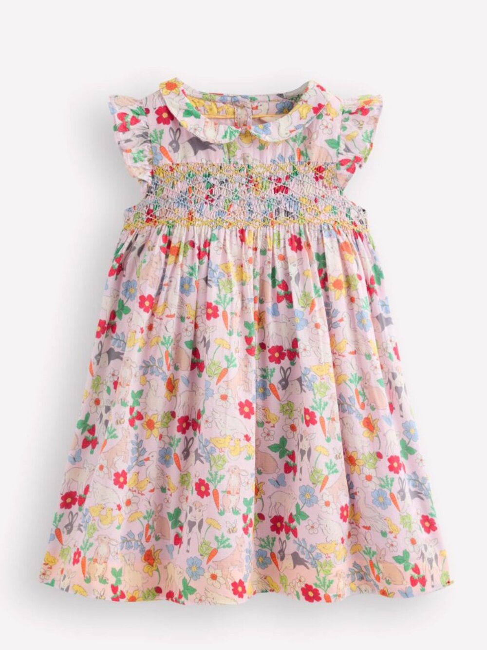 Baby Boden Adeline Smocked Dress Lilac Spring Meadow - 18-24 months